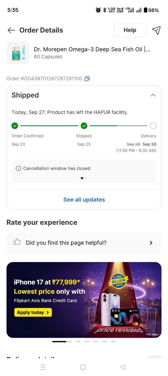 pintukumar2610's tweet photo. Again new order Delivery pending from Flipkart.
Very Very Very Very Bad service from Flipkart. 

Last order cancel without my confirmation

#Fraudbyflipkart 
#FraudbyEkartlogestics https://t.co/3PTOjzRdYX