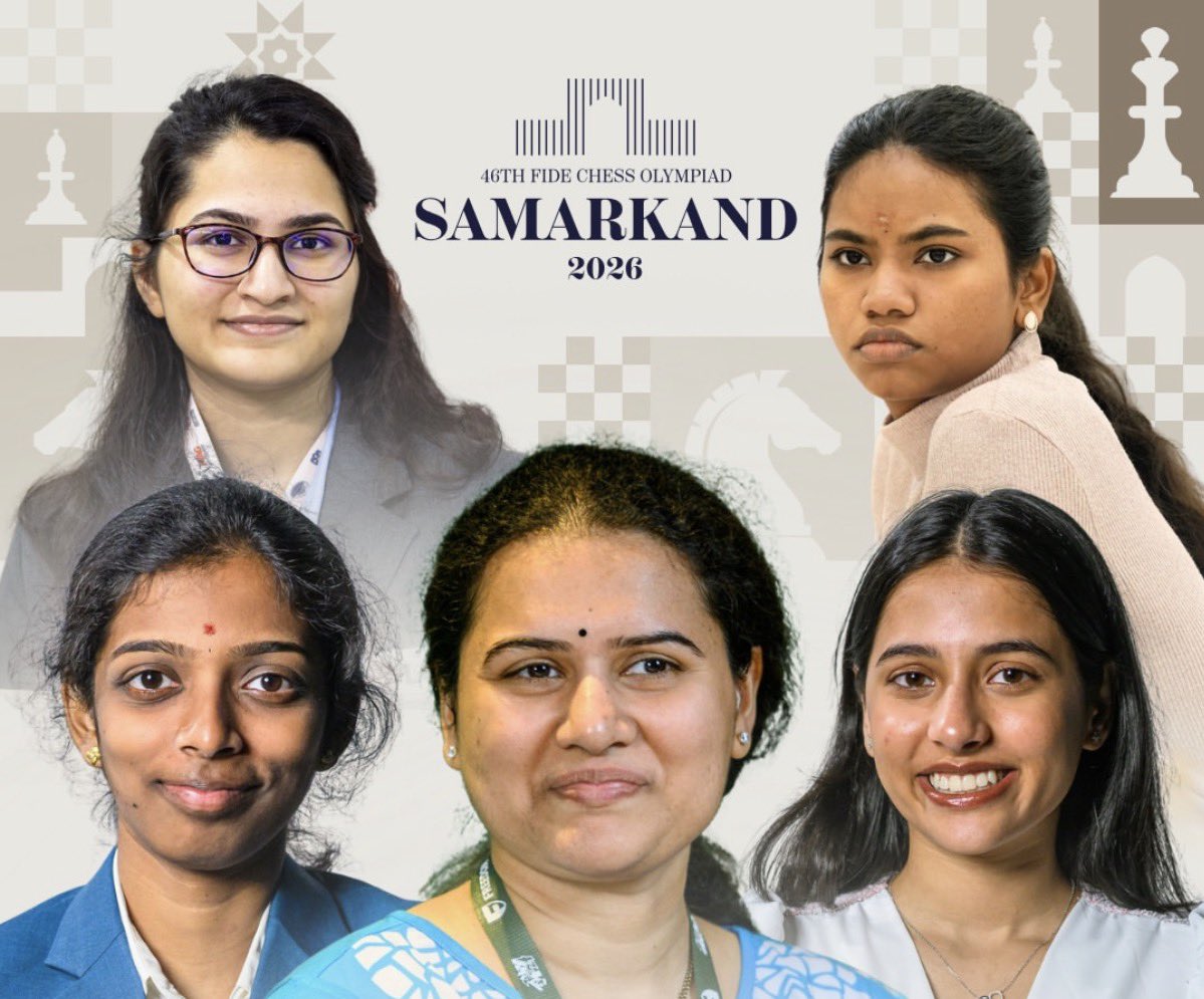 TheKhelIndia's tweet photo. INDIA WINS THE BRONZE MEDAL AT FIDE WOMEN CHESS OLYMPIAD 2026! 🥉 https://t.co/QXAdOBlWnv