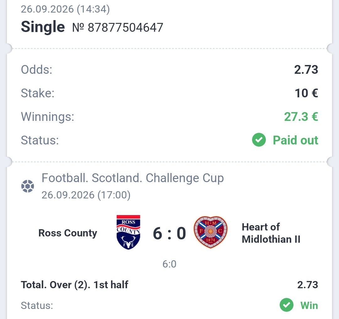RaimisGold's tweet photo. YESTERDAY'S RESULTS — 26.09.2026 📊

✅ 3 Bets
✅ 3 Wins

💰 Starting Bankroll: €400
📈 Current Bankroll: €519,80

The journey to €10,000 continues! 🚀 https://t.co/vPxhkpPwsk