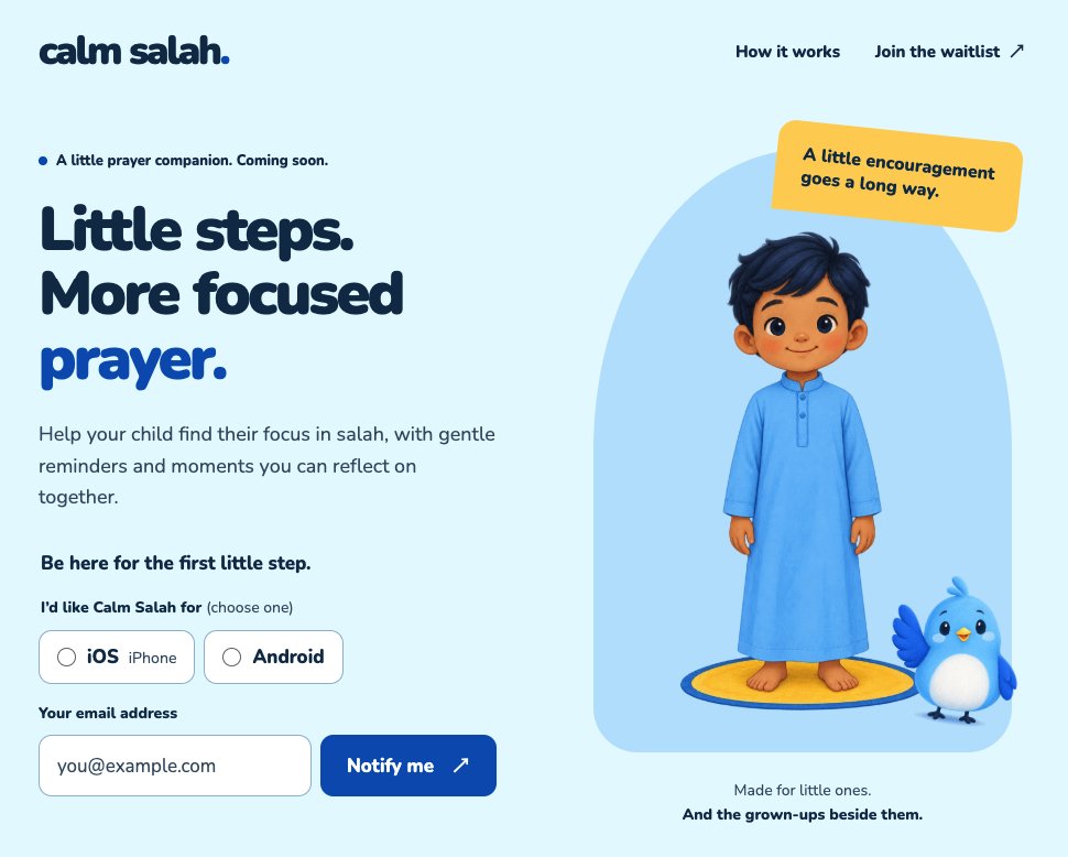 yazins's tweet photo. introducing calm salah, an app i built for my 7yo son.

prayer is supposed to be a moment for peace, away from the humdrum of normal life, and when the person next to you is fidgety and they're moving around a lot, it can affect the quality of your prayer and your ability to focus and detach from the world.

and it's especially annoying if that person is your own son, because, you know, you want to encourage them, but also at the same time you want to maintain some degree of peace.

i give my son feedback at the end of the prayer; but by the time the next prayer comes around, he's already forgotten.

which got me thinking: what if there was a way to actually remind him *during* prayer to fidget less?

the idea of the app is that it's silent by default, and then whenever it detects excessive movement, it would just glow red.

and man, he loves it.

he would actually tell me, hey, i want you to run the app. and he wants me to do it every. single. time.

has it helped? you bet! like i thought it's probably gonna take a bit of getting used to. but now he puts a conscious effort to *not* move every single time.

my idea was never for this to be a permanent thing. just a temporary measure until he becomes more aware,v and builds his own self-awareness.

the app isn't public yet, but it will be soon! if you want to get access, drop your email below.

i'll shoot you an email when it's ready!

link: https://t.co/Gzc9smIzwr