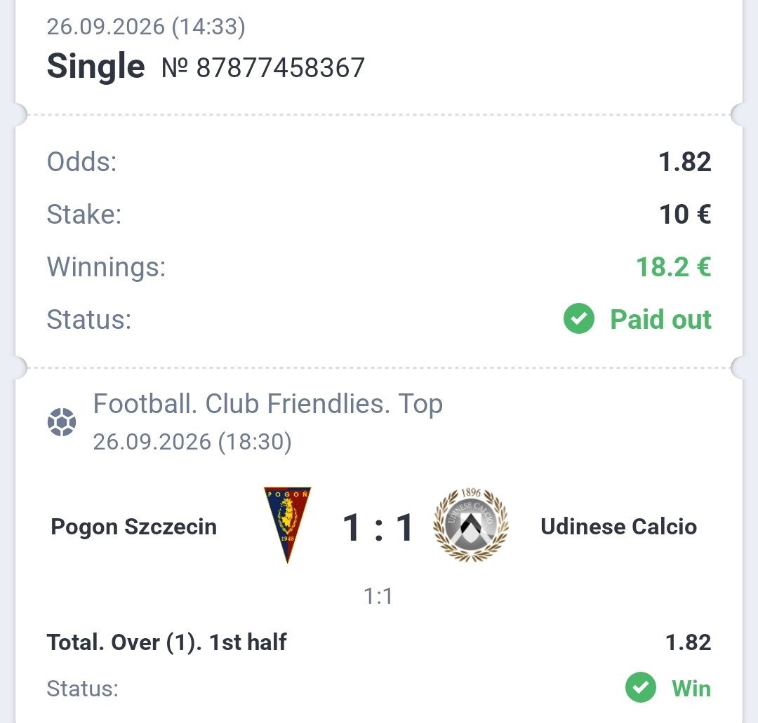 RaimisGold's tweet photo. YESTERDAY'S RESULTS — 26.09.2026 📊

✅ 3 Bets
✅ 3 Wins

💰 Starting Bankroll: €400
📈 Current Bankroll: €519,80

The journey to €10,000 continues! 🚀 https://t.co/vPxhkpPwsk