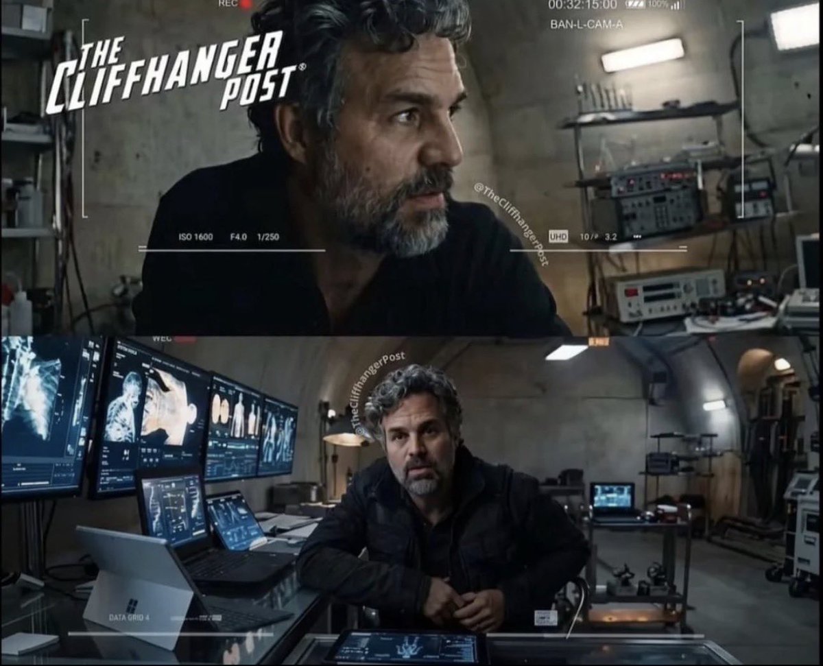 sntvizzy's tweet photo. What if Bruce having a beard for the first time isn’t just a new look? The Russos usually don’t do things randomly. Could this be our first hint at Maestro Hulk — Bruce finally snapping after being locked away for almost a decade? #Avengersdoomsday https://t.co/MpXKHVq3tR