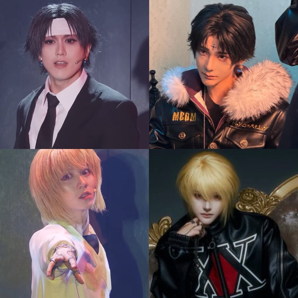 kuroxkura's tweet photo. they always cast the most beautiful people to be chrollo and kurapika https://t.co/ilNeAnK5Nt