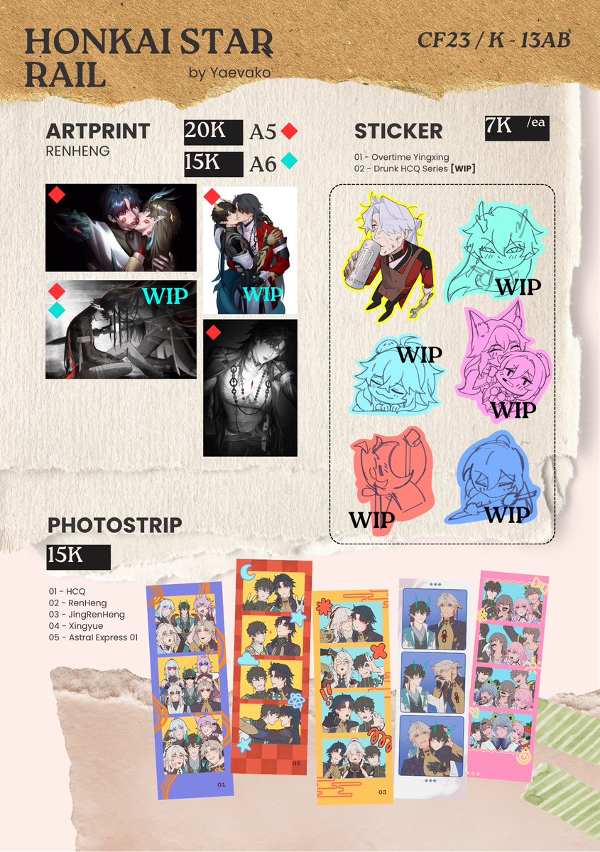 Warung_Naon's tweet photo. ❤️&amp; 🔁 are really appreciated!! 

Warung Naon #CF23 OTS catalogue is here! 

We're back again with some new merch and lots of fandoms, please come take a look!

📍: K-13 Both days
🗓️: 31 Oct - 1 Nov
💫Fandom listed per-post: HSR, WUWA, Minecraft

#comifuro23 #cf23catalogue (1/4) https://t.co/7GZCUDQGv6