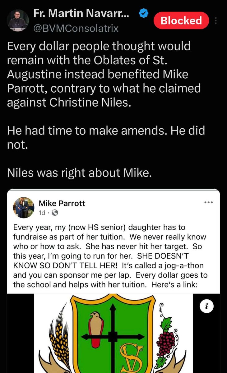 Anthony73030057's tweet photo. Kudos to @BVMConsolatrix for this! https://t.co/ZZv2aleJUU