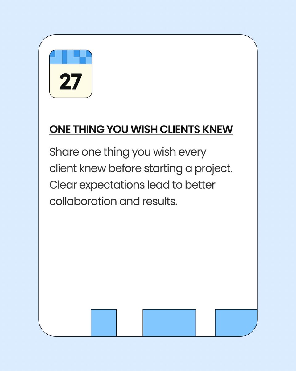 Rhuceapp's tweet photo. It’s the start of a new week, and clients, this one’s for you. 👀
Creatives, what’s ONE thing you wish every client knew before starting a project with you?
Let’s save everyone some stress this week
Day 27/30. #Rhuce30DaysChallenge https://t.co/qDLSsT7HbS