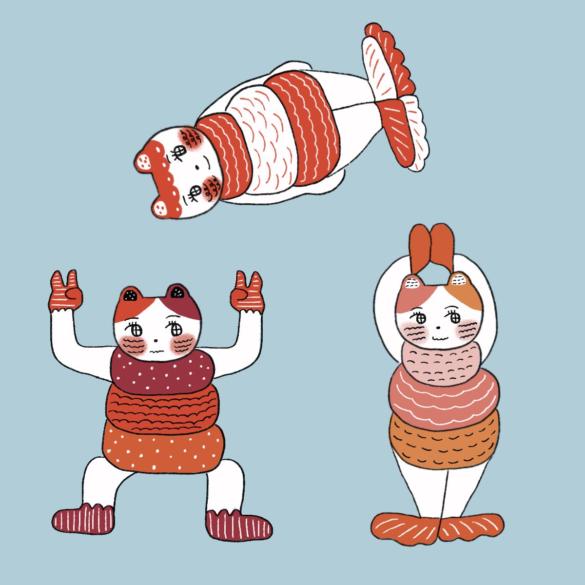 ssk_sasako's tweet photo. 🦐エビカニクス🦀

#イラスト  #ねこ
#ゆるいイラスト
#illustrationㅤ https://t.co/CXAhusHDEN