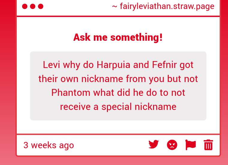 FairyLeviathan2's tweet photo. Well here's the truth about phantom..

You probably know this already but , Phantom is WEIRD. Whenever i tease Harpuia and Fefnir i get a funny reaction out of them but when i tease PHANTOM? He stares at me and then just continues with what he was doing. 

Hes wayy too serious! https://t.co/vvQxJwdx6m