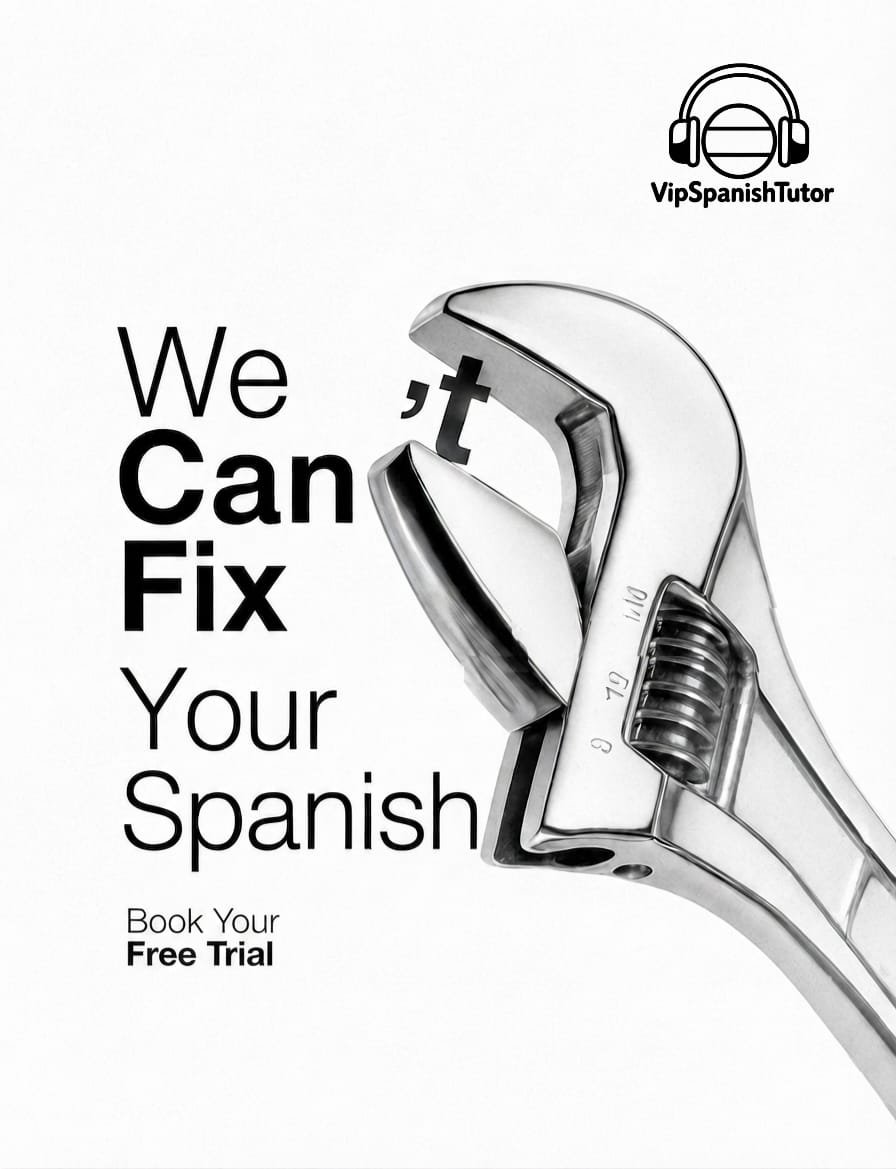vip_spanish's tweet photo. Feeling like your Spanish is completely broken? We've all been there. 🫠 But I've got the tools to actually fix it. Let's wrench out those bad grammar habits and build your confidence. Book your free trial! 🔧✨ https://t.co/FjQ6XSJSdy