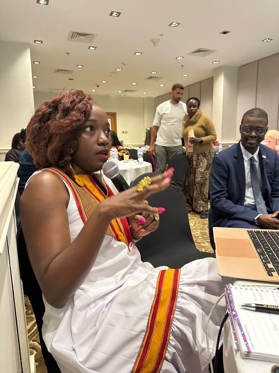GimacYouth's tweet photo. 1️⃣What happens when we stop talking about women as beneficiaries of water policy—and start recognising them as experts, decision-makers and agents of change?
During the Living Library at the 16th GIMAC Young Women Advocacy Training, Virginia Muwanigwa, CEO of the Zimbabwe Gender Commission, challenged participants to look beyond infrastructure and ask harder questions about power, access, inclusion, accountability and who actually gets to shape water policy.
Her intervention left us with a powerful advocacy question:
When we say “gender-responsive WASH,” responsive to whom?
Follow the thread. 🧵👇
#16GIMACYouth  #GenderResponsiveWASH #WaterJustice #YoungWomenLead