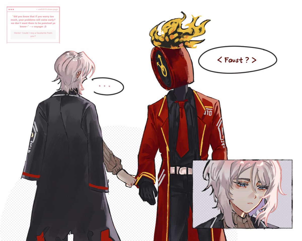 vee_lcb19's tweet photo. Platonically or not, i feel like Faust is the type of person to have a hard time saying her vulnerabilities out loud so she'll just grab onto your sleeves like this
#LimbusCompany #lcb210 https://t.co/toQkUFxqWH