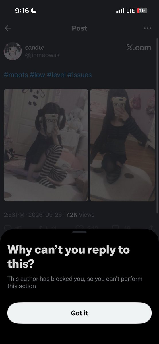 xddccddxc's tweet photo. I think I’ve upset her, but the person who blocked me Isn’t even the real account as @stuffiesj is. It is a bit laughable. https://t.co/JwdcXJ2TlL