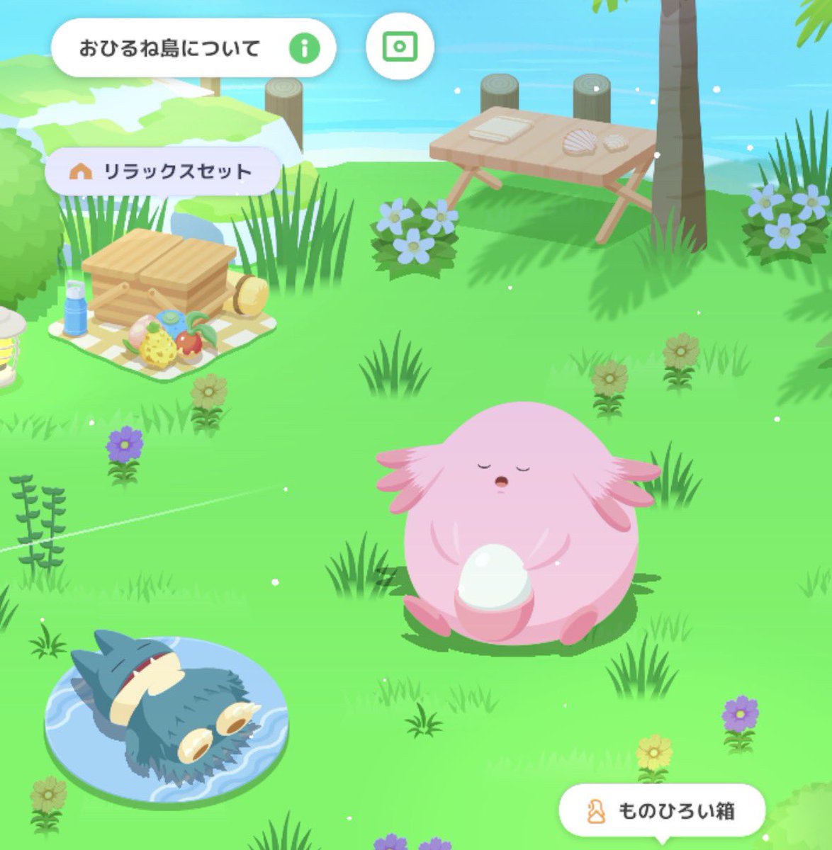 hogechan_apple's tweet photo. 本日もゴンベ島は平和なり https://t.co/nc68ltGogZ
