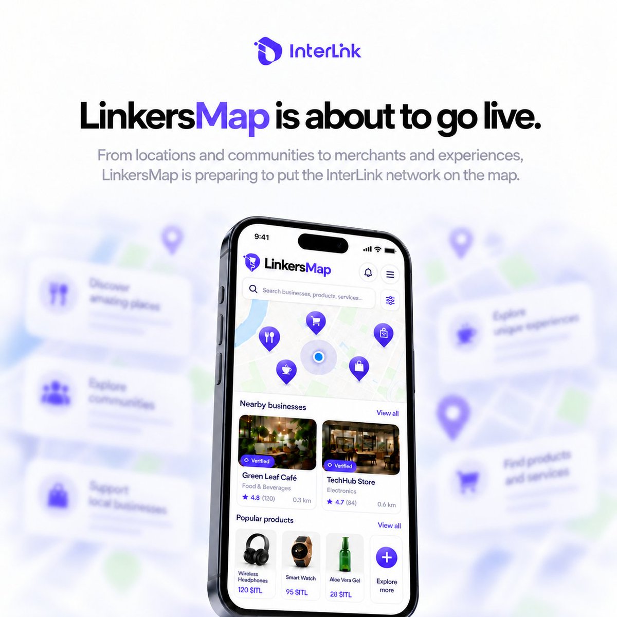 inter_link's tweet photo. 🔥The wait is almost over.
@LinkersMap is about to go live.
A new way to discover places, explore the InterLink ecosystem, and connect digital activity with the real world is getting closer.
From locations and communities to merchants and experiences, LinkerMap is preparing to put the InterLink network on the map.
#InterLink #ITLG #ITL #LinkersMap