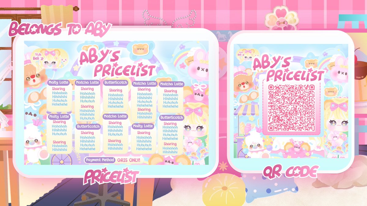LEATRlCE's tweet photo. 𖥻 ׁ ׅ  help repost, ospek time ! 𐔌՞. .՞𐦯

HIIIII, akuu membawa catalog QR DECO &amp; PRICELIST tolong bantu ospek yaAAAA <3 kalau ada yang tidak aman, kindly let me knowww. thankieees! 💘🍀

sama mending aku jual as 1C1P atau jadiin catalogue aja yaah?😞 [labil] 

#zonauang https://t.co/hPIEGLl7sx