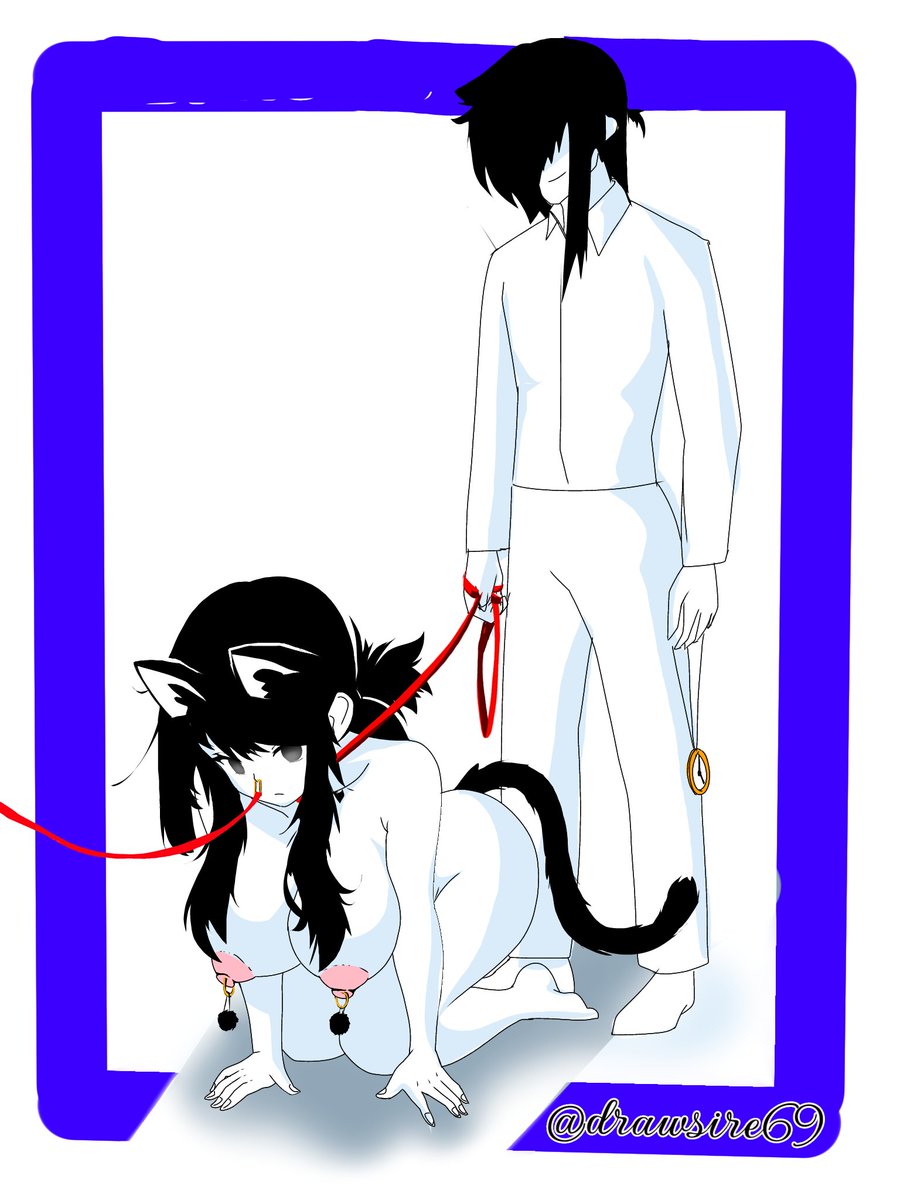 Drawsire69's tweet photo. Day 1 of cat training 😺❤️ Obedience 
 "Who's a good girl" 

Let me know what you wanna see her do next 
#nsfwart #furrycharacter #hypnosis #hypno #pettraining https://t.co/Im3wslFvM6