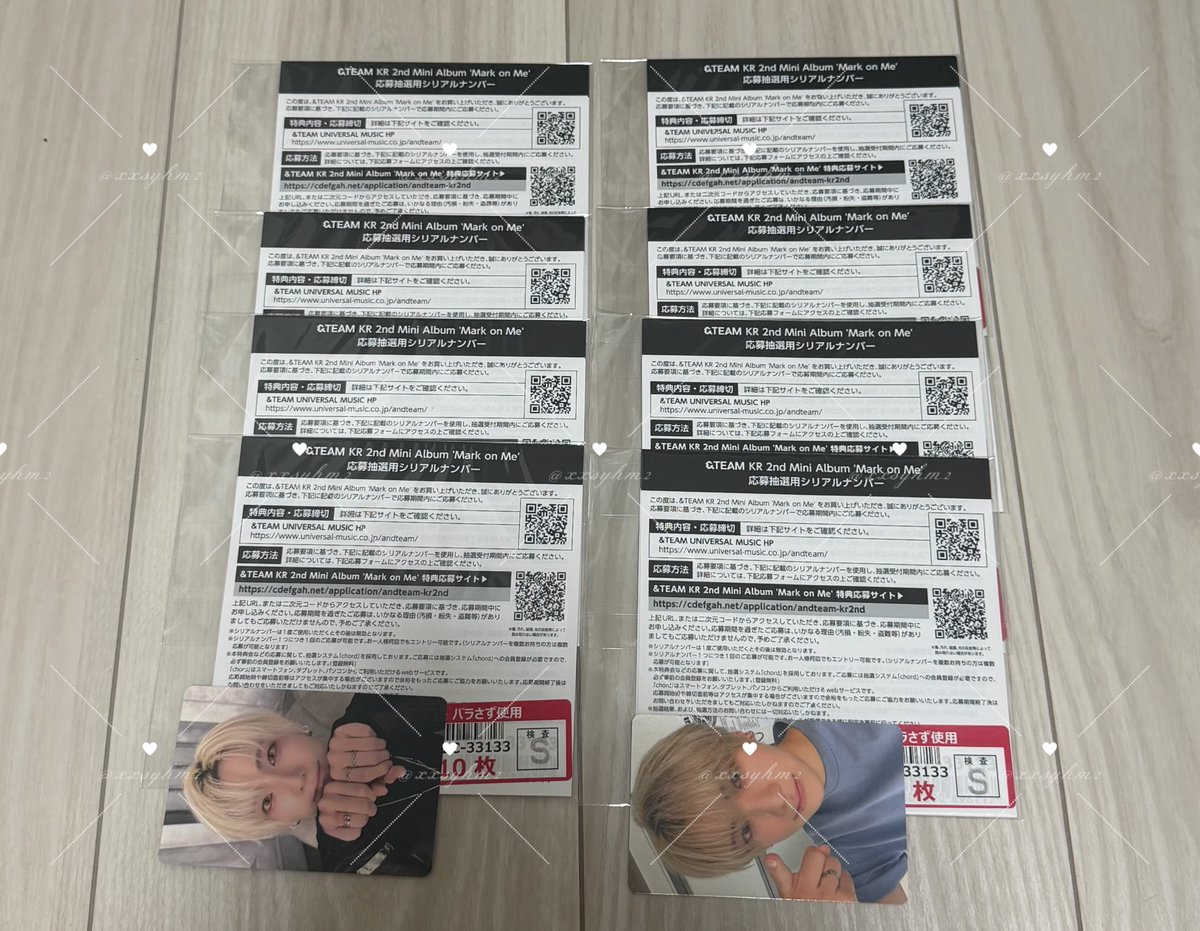 xxsyhm2's tweet photo. &amp;TEAM andTEAM Mark on Me MoM シリアル 

譲 : 未使用紙シリアル 80枚

求 : 買取¥700 / 枚 or 未所持トレカYUMA(過去トレカも検討)
⚠︎銀行振込かPayPayのみ

本垢提示可 / 取引経験あり
複数回に分けてのお取引も可能です◎
お気軽にお声掛けください♩

#andTEAM買取 #andTEAM譲 https://t.co/mShMkL4foU
