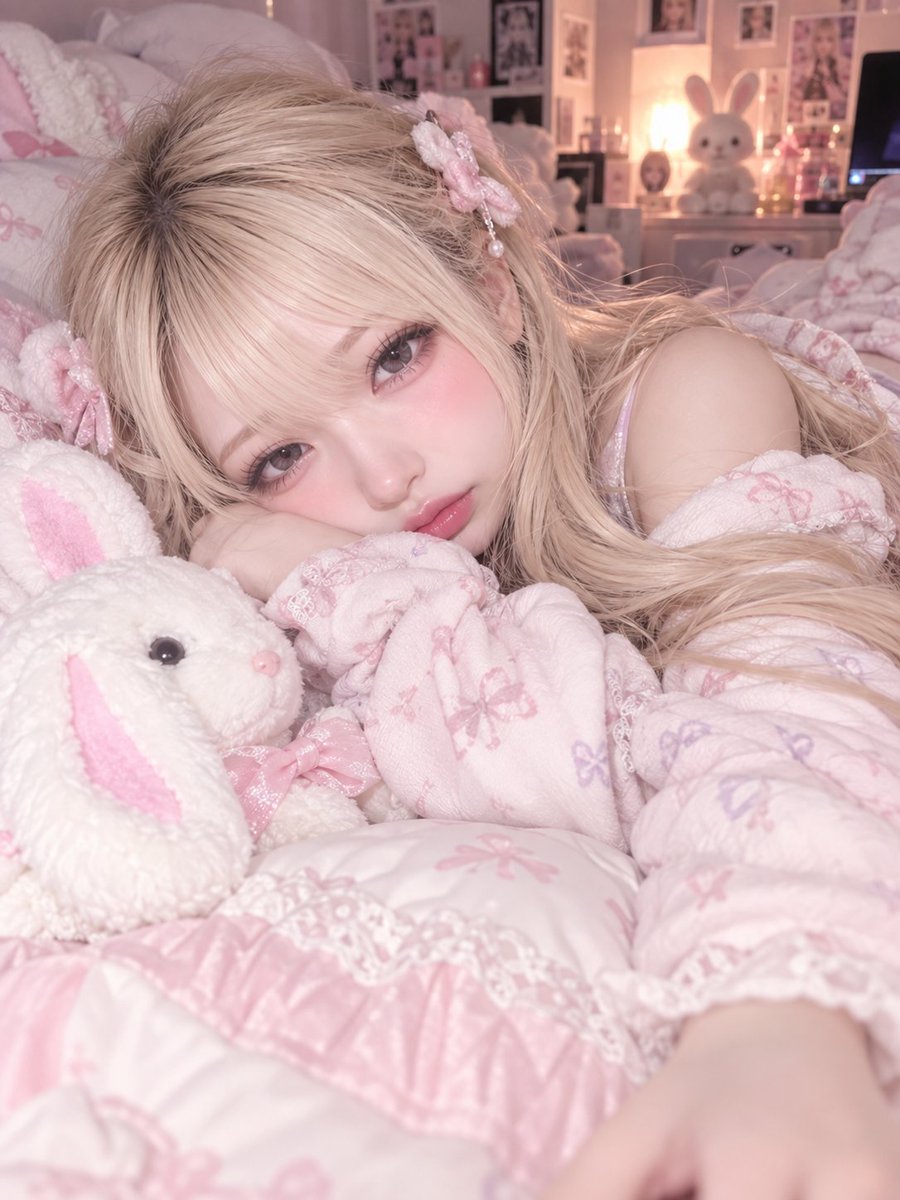 nao_pyon23's tweet photo. ねむねむになってきたから
ベッドにごろーんっ🐰🎀

もう今日はここから動かない〜🥺♡
おやすみっᐡ ᴗ ̫ ᴗ ᐡ💤 https://t.co/JXI7q6ZPfs