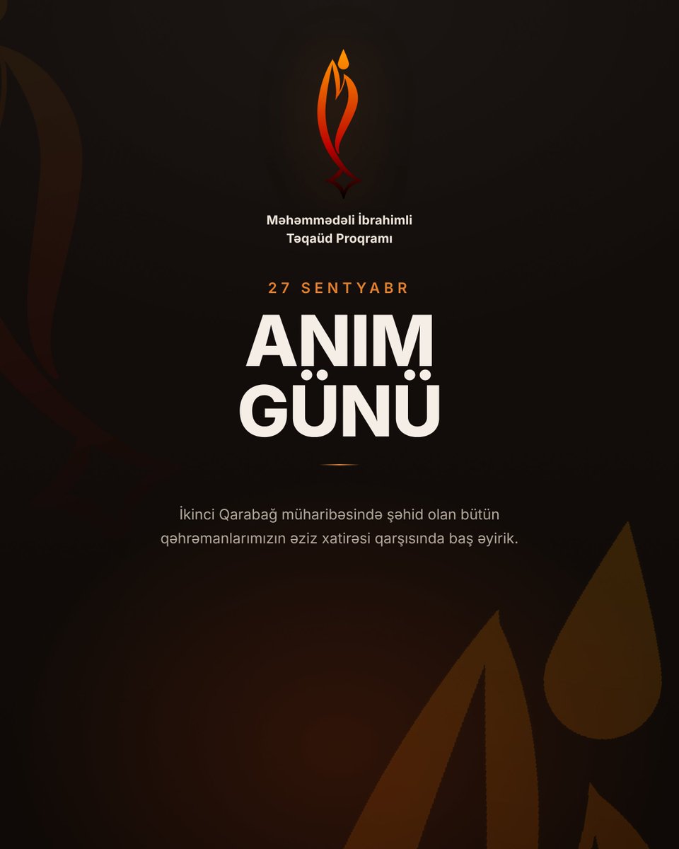 MI_Scholarship's tweet photo. 27 Sentyabr tariximizin ən mühüm səhifələrindən birinin yazıldığı gündür. 6 il əvvəl məhz bu gündə başlayan Vətən müharibəsi 30 ilə yaxın davam edən işğalın sona çatmasına və Qarabağın azadlığına gedən yolu açdı. https://t.co/A8FJ1Jxxbr