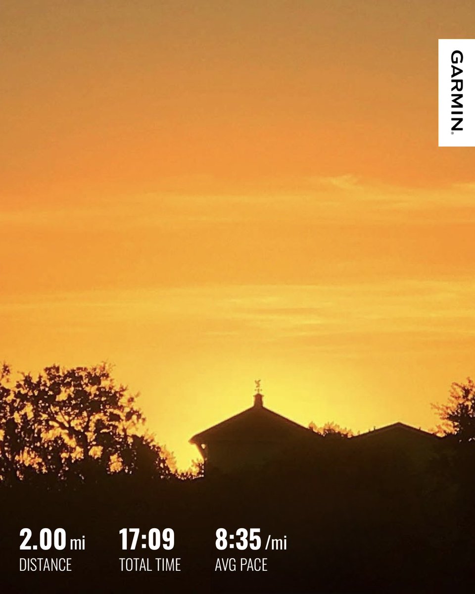 JohnBostonRowe's tweet photo. A delightful 64° to start the day… 
0.25 mile warmup 
1.5 miles at pace (goal sub 12 min - 11:44 today) 
0.25 mile cooldown 

#FloridaRunning #SunriseRunner #KeepMoving #OneMoreMile #FitAt48

Run streak day: 56 https://t.co/IBlvY6ZeHd