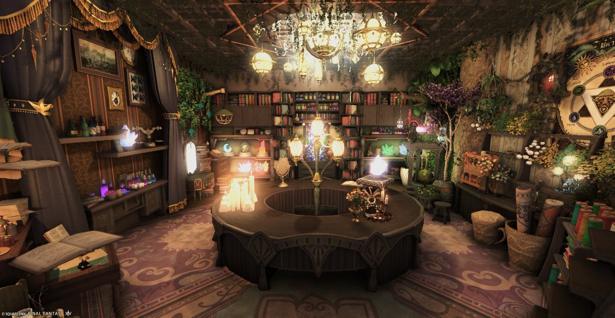 1chikiki's tweet photo. Elemental / Kujata
エンピレアム5区-イングルサイド7号室
ハロウィン用に魔法用具店を作るつもりだったけどあんまりハロウィン関係なくなっちゃったのでいつでも🫒🧪
#phoTONIC_st
#FF14ハウジング　#FF14スタジオ
https://t.co/hfqpLllvjm https://t.co/XBXHFYPDCE