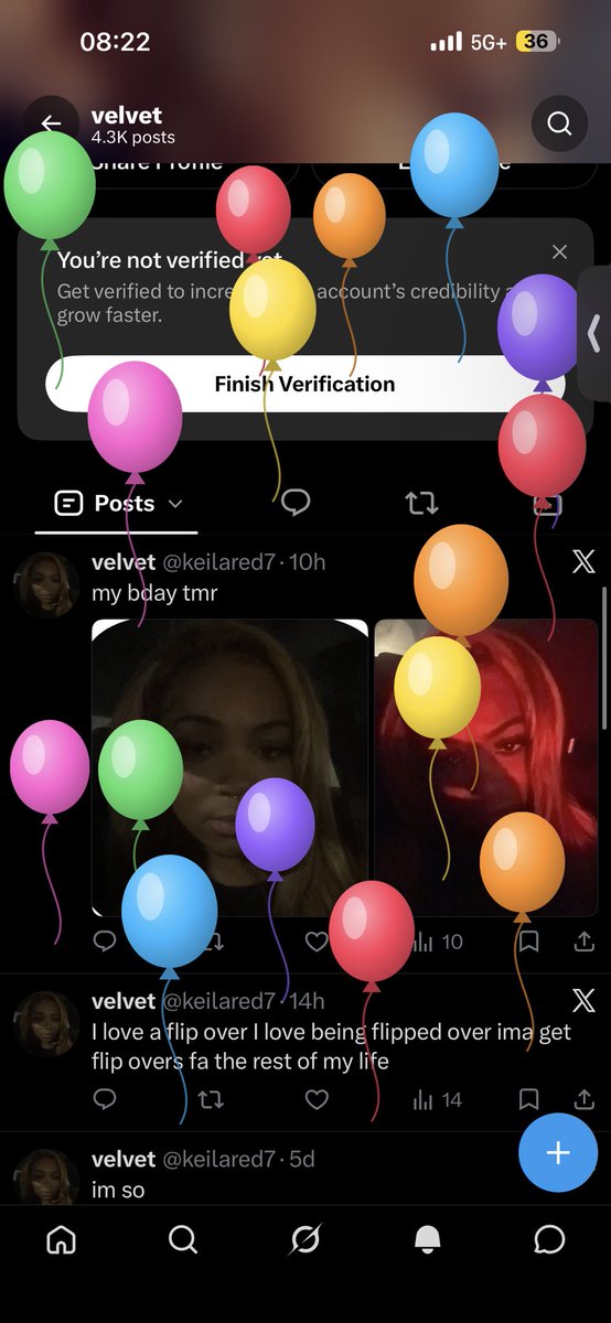 keilared7's tweet photo. balloons on my page no balloons on your pageeeee https://t.co/WXGHQtNKpZ