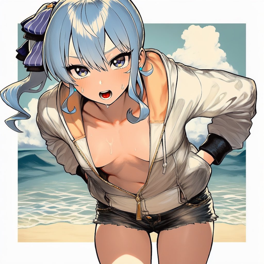 Fanjook's tweet photo. Summer vibes with Suisei &amp; Laplus ✨
Hoshimachi Suisei &amp; Laplus Darkness 💜💙

Who caught your eye first? 👀

#HoshimachiSuisei #LaplusDarkness #Hololive #HololiveJP #VTuber #AnimeArt https://t.co/0uLoPbBC2b