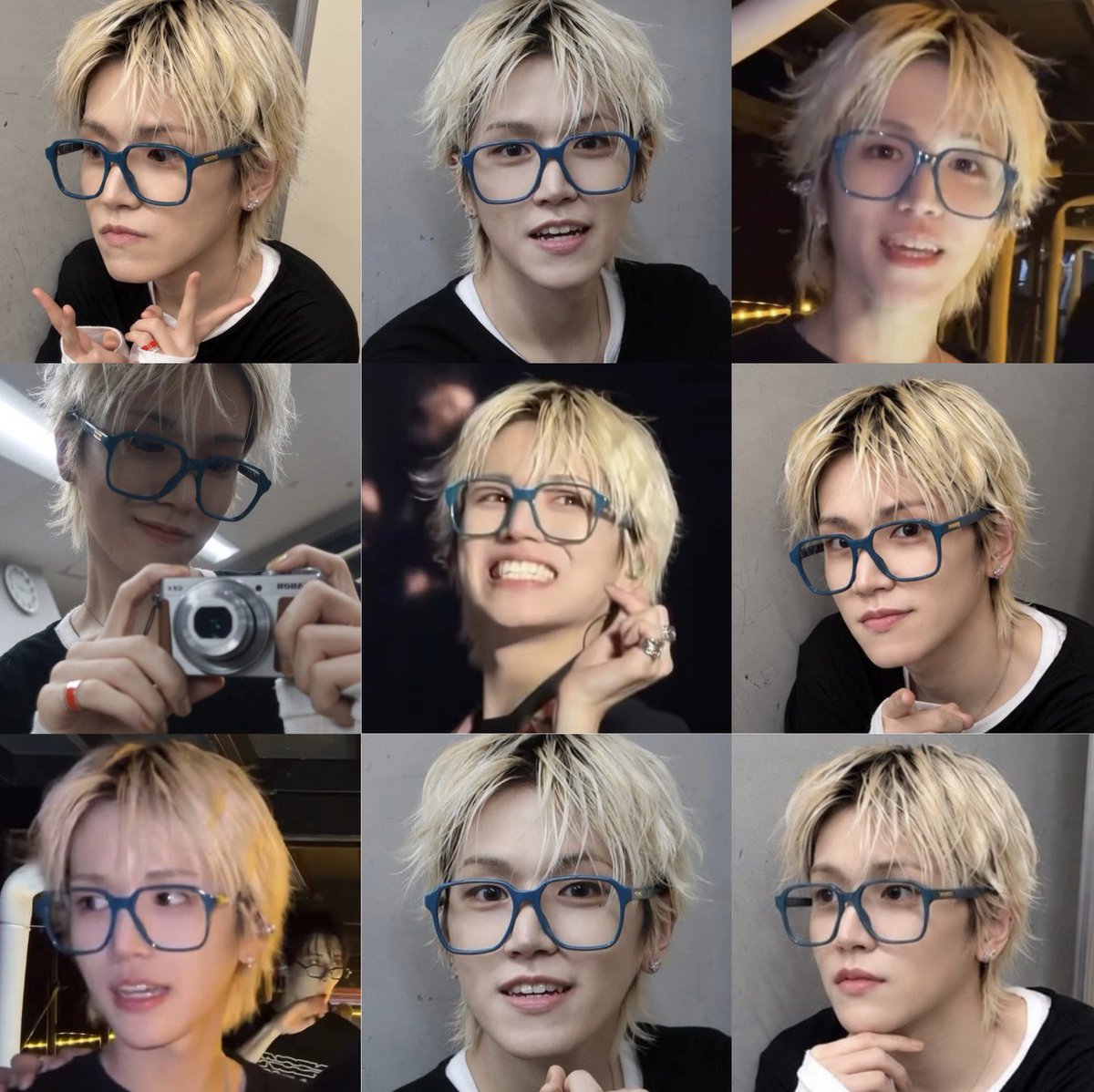 hyukkeiz's tweet photo. need someone to glue these glasses on him https://t.co/EYk36c9Ofx