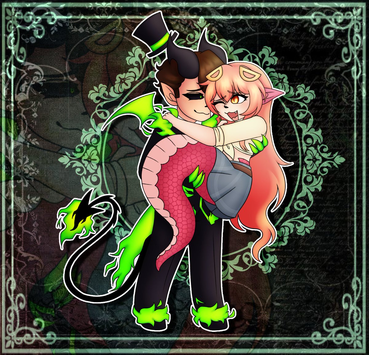 Valentris_'s tweet photo. Gift chibi art for my partner and a certain favorite character of hissss~ 
.
.
.
#art #monstermuseme #miia #chibi https://t.co/1ovlF82FRs