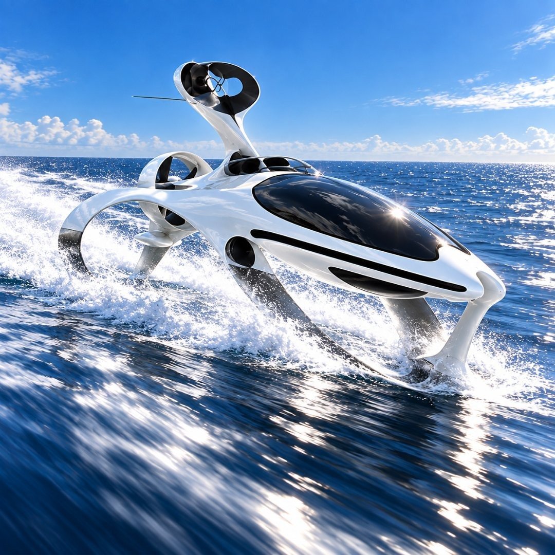 Cultobjects's tweet photo. OCEAN SPIRIT [2026 Remix] Mirko-Kosmos
Luigi Colani Hydrofoil Boat 1973
https://t.co/Xc1yDLg5zz https://t.co/R9Jyv7kc9r