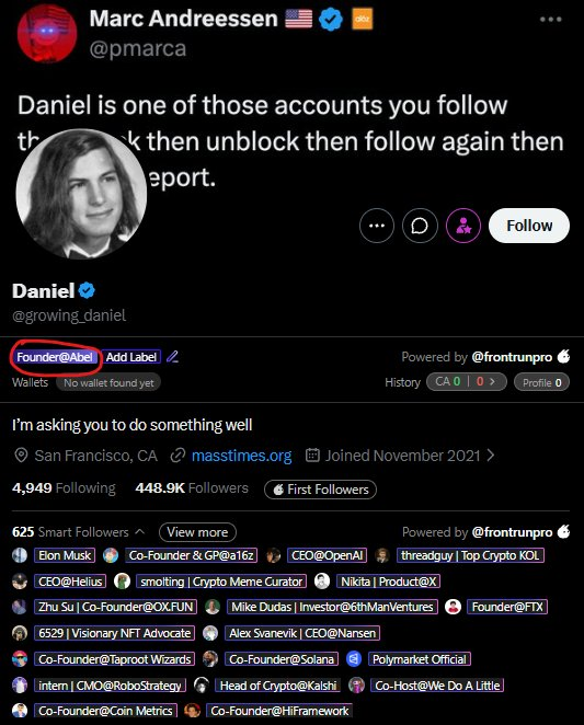 TemuDuval's tweet photo. this is actually insanely genny.

Daniel Francis, founder of Abel Police, just asked for a PAID coin.

Abel is a Y Combinator company building AI that turns police body-camera footage into completed police reports — automating a huge part of the paperwork officers normally handle manually.

and the account is followed by names like Elon, pmarca, Sam Altman, Mert, Nikita etc.

this isn’t some random AI wrapper.

it’s a real YC-backed company solving an actual operational problem in policing.

AI + bodycams + YC + PAID

and the branding is already there.

$ABEL