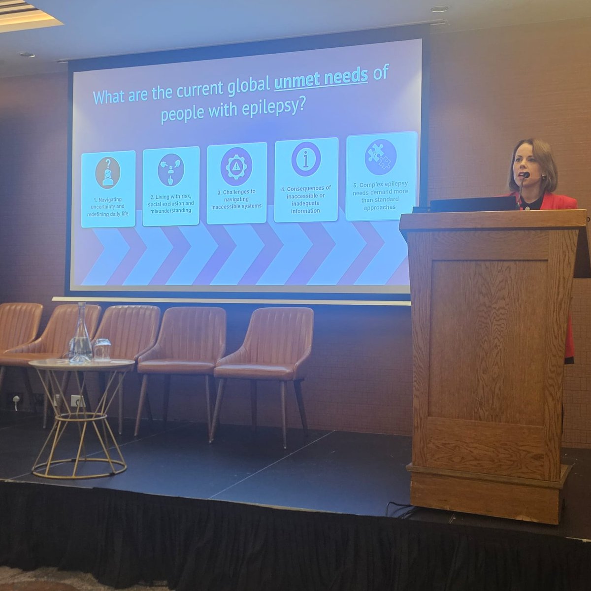 IBESocialMedia's tweet photo. IBE CEO Donna Walsh presenting the Global Epilepsy Needs study at the European Federation of Neurological Associations conference this weekend. https://t.co/dwfJLxHETY