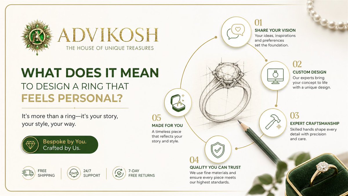 Advikosh's tweet photo. Personal expression begins with a piece created around.

Key points:
• Advikosh provides online retail of jewelry.

Why it matters: Advikosh is a Canadian online jewelry brand.

Learn how it works in our blog: https://t.co/SuqeJ5Jpy5 https://t.co/0s6NQP1nV0