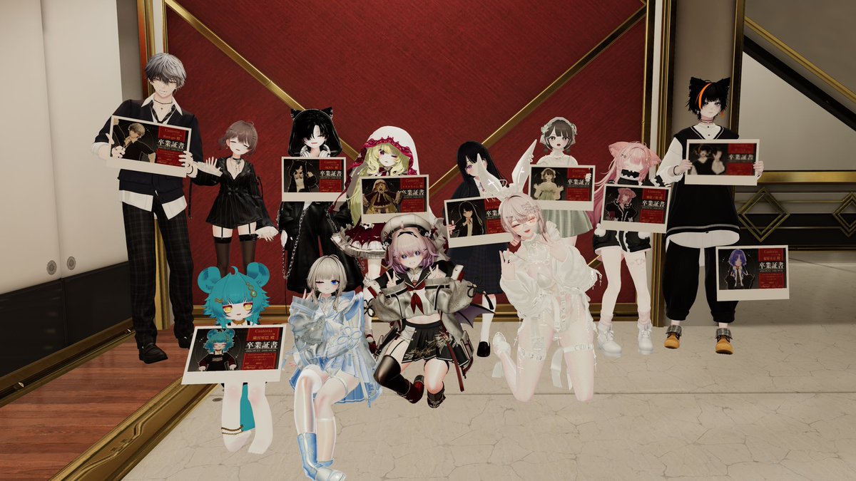 icpdho's tweet photo. 昨日の #Casteria はついに卒業式でした……!
最初は2週間大丈夫かな、みんなと仲良くなれるかな、と不安でいっぱいでした。
でも、先生方やクラスメイトのみんなと過ごすうちにだんだん仲良くなれたとも思うし、キャストとして少しは成長できたと思います。
みんなお疲れ様&今後ともよろしく! https://t.co/jZtTszIyOL