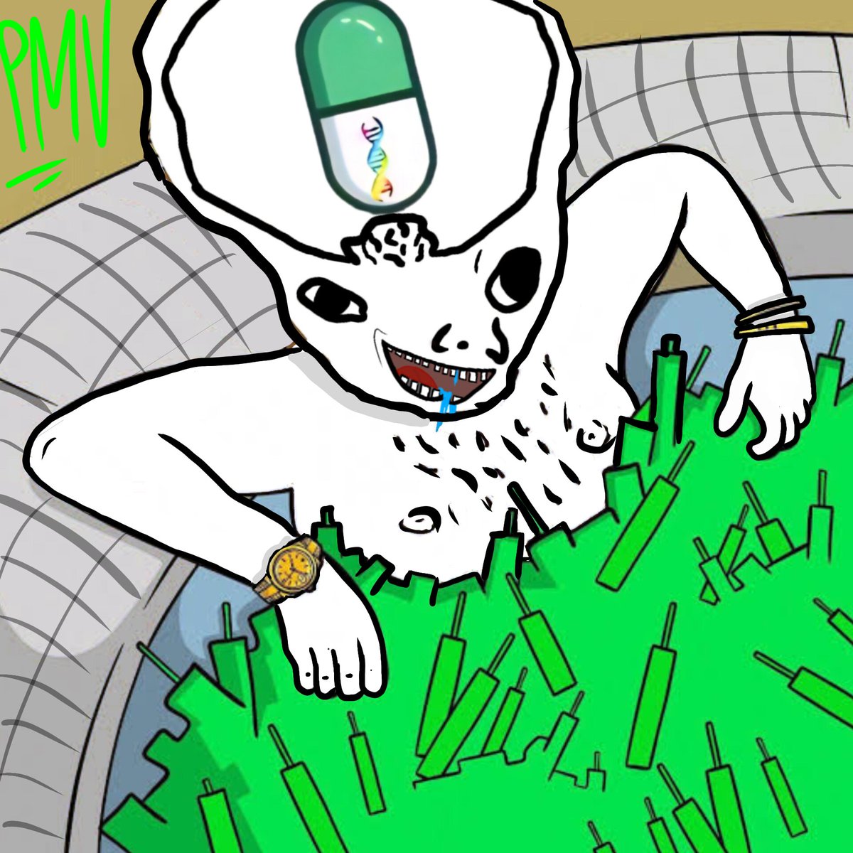 V357PRMR's tweet photo. GM n have a blessed Sunday y'all🌞💚

Take a moment to chill, wind down and recharge your batteries for upcoming week✊️

$PMV 🦠 viral agenda doesnt change tho, doesnt stop, doesnt sleep - it infects, wallet by wallet, Infectious Tek Ovah is imminent. 

U can join now and be early or sufer not only from Pump Mind Virus infection but also from FOMO symptoms - the choice is always yours 😉
