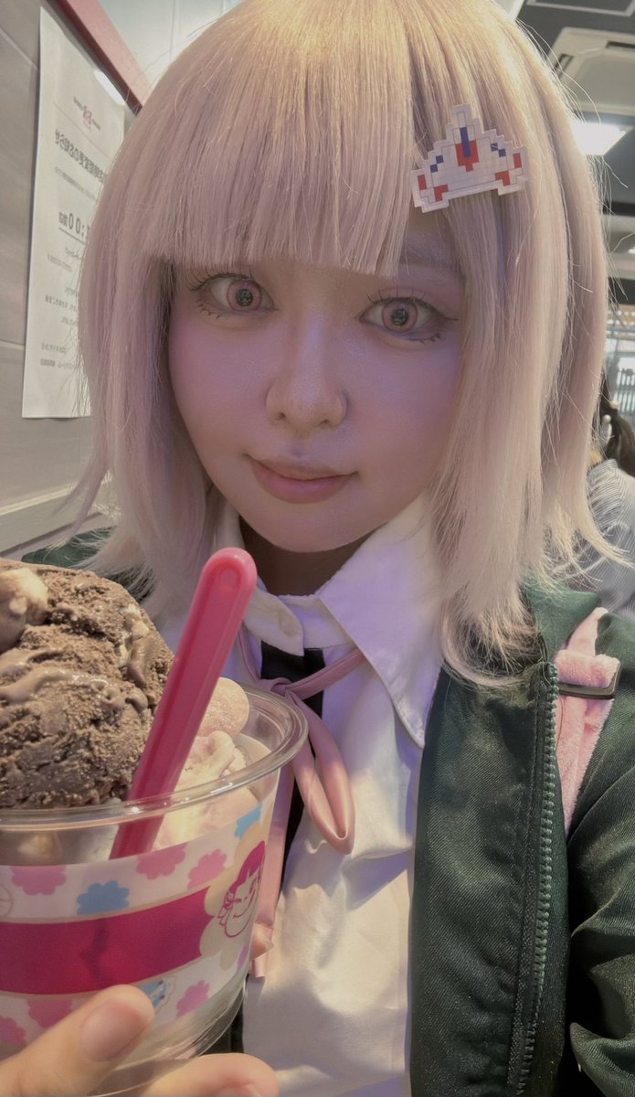 jle8cx's tweet photo. 離脱？しました！
ダンロンの七海千秋ちゃんで行ってました
色々な方と交流できて楽しかったです
お声がけしてくださった方本当にありがとうございました😭
#あに街高取 https://t.co/JEAEU5bjhX