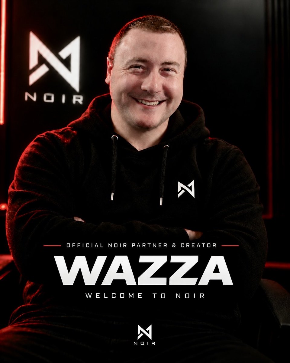 TheOfficialNOIR's tweet photo. WELCOME TO NOIR, WAZZA. 🤍🖤

Really happy to welcome @NoirWazza to NOIR as an official Partner &amp; Creator.

Wazza has been around and supported what we’re building for a while, so it’s great to finally have him officially on board.

Looking forward to what’s ahead! https://t.co/5UC5bB1fLm