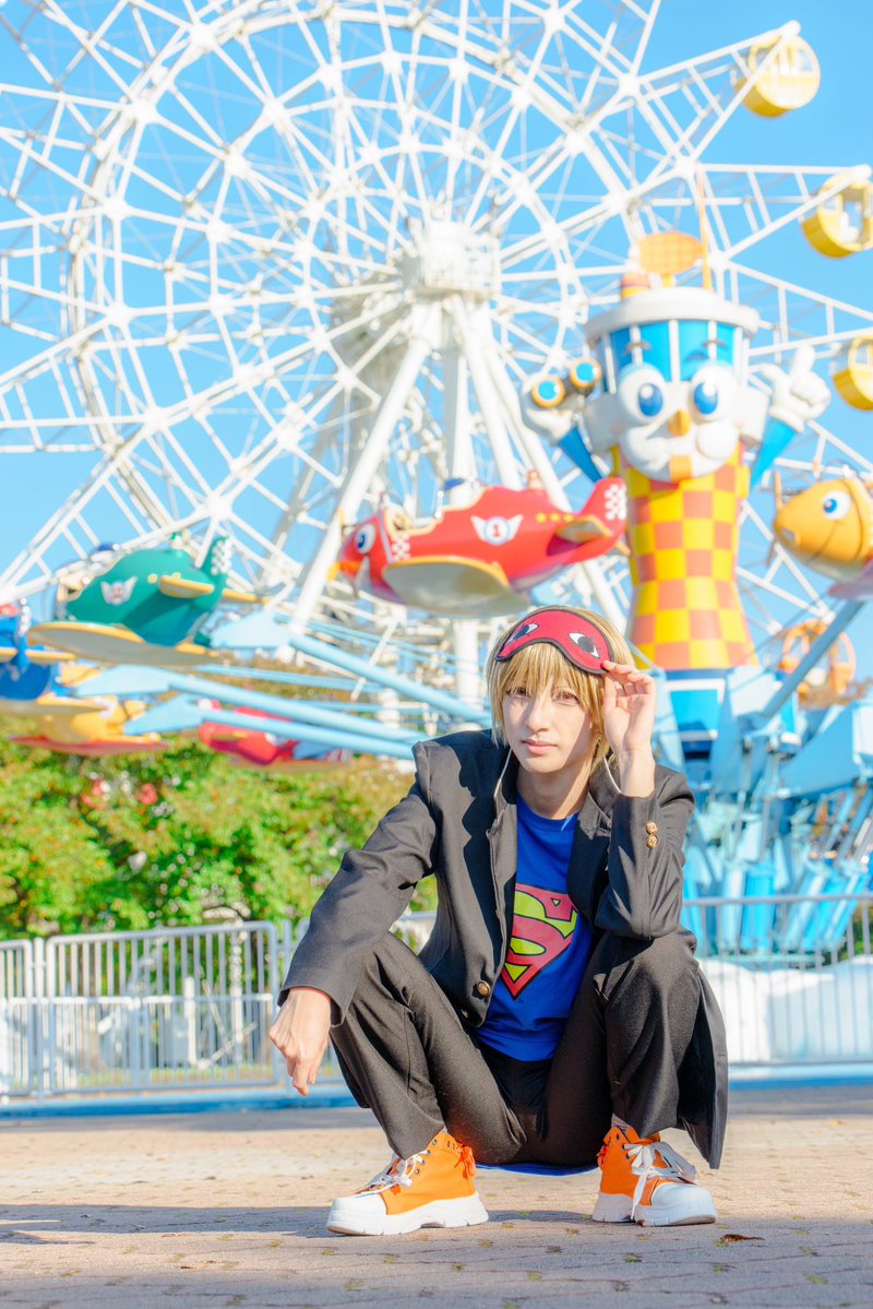 i_am_nechikoyan's tweet photo. cos/銀魂 3Z 沖田総悟

｢嫌いじゃないですぜぃ　こういう日も｣
　　　　　　
 #芋コスinこどもの国 https://t.co/PaqN1hyhTq