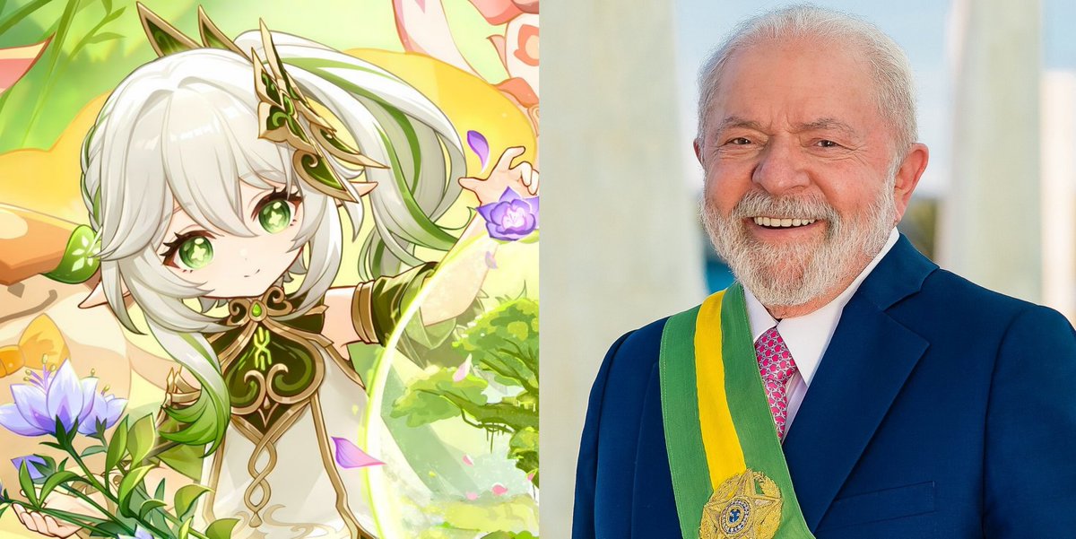 PopTeyvat_'s tweet photo. 🚨 JUST IN: The Dendro Archon, Nahida, shows public support for Lula during the elections. 

"As the Goddess of Wisdom it's necessary to show which side im taking to demonstrate my intelligence." https://t.co/aG2E0PHPWS