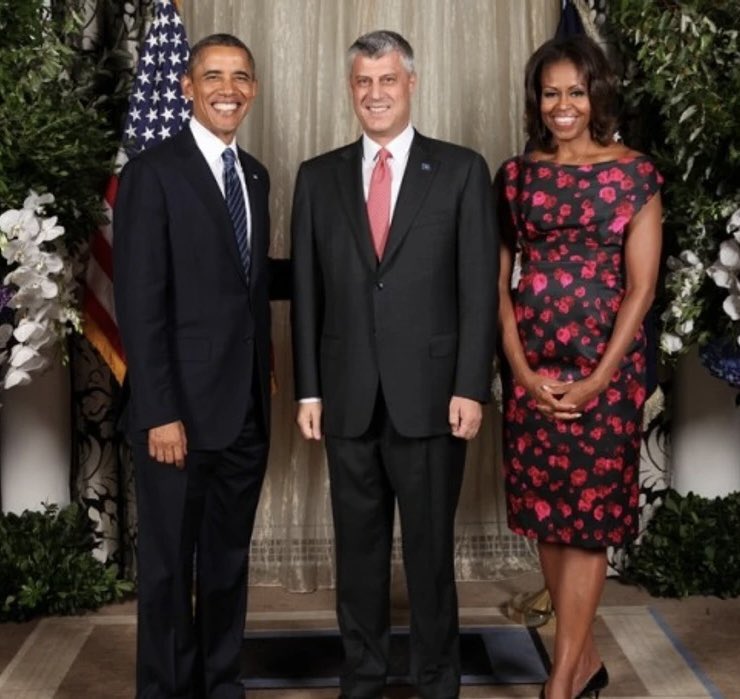 21WIRE's tweet photo. NEVER FORGET HOW THEY LAUDED THIS CRIMINAL - HE WAS THE TEMPLATE FOR ZELENSKY…

Former Kosovo President and KLA organised crime/terrorist leader Hashim Thaçi has now been found guilty of four counts of war crimes committed during NATO’s 1998–1999 proxy war against Yugoslavia/Serbia - Thaci is done for arbitrary detention, torture, and murder for hire. These only a few of the crimes he committed. And the Western glitterati all lauded this terrorist as a hero “democracy”….