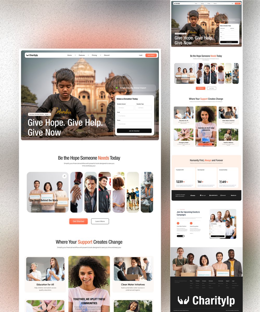 laibacreatives's tweet photo. Charity Website Design 🎗️ https://t.co/B4KZmC7L7y