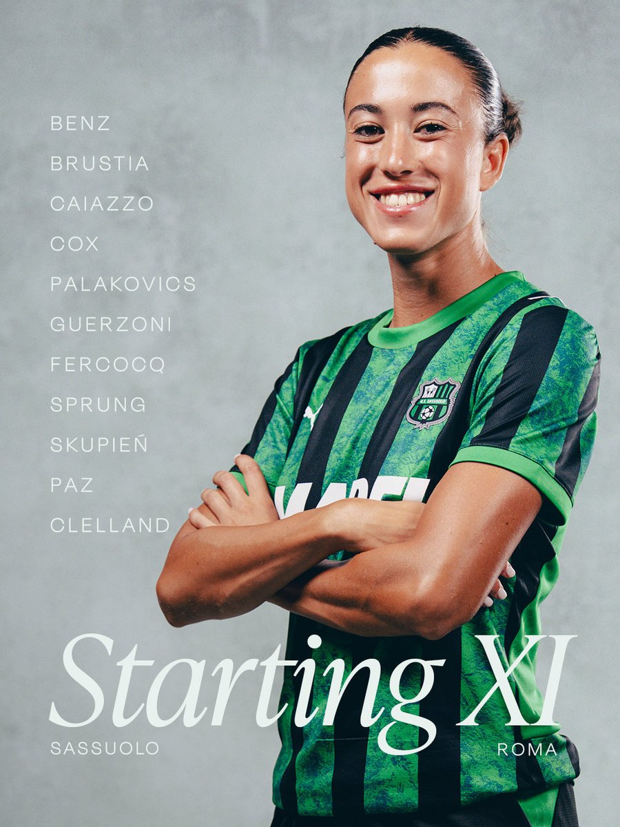 SassuoloUS's tweet photo. 𝑺𝒕𝒂𝒓𝒕𝒊𝒏𝒈 𝑿𝑰

#SassuoloRoma 
#SerieAWomenAthora 
#ForzaSasol 🖤💚 https://t.co/MFvAnqMUg1