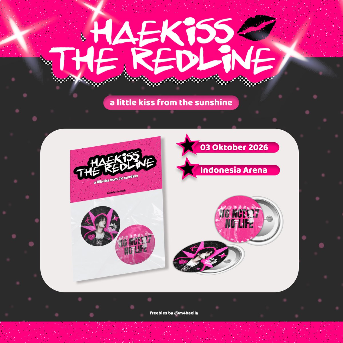 m4haeily's tweet photo. 𖦹 freebies the redline in jkt by @m4haeily ⋆ .🔥࿔ ˚ 

⭑ sat, 3 oct 2026!
⭑ indonesia arena, jkt!

see you all….🩷🐻 https://t.co/xxaa6BhEz4