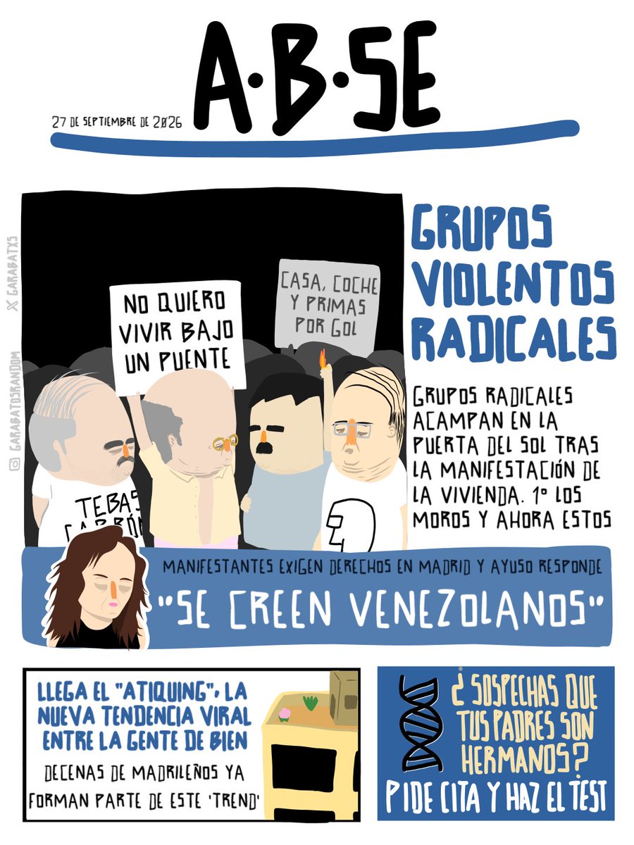 Garabatxs's tweet photo. 📰🗞️

No puede ser "otro 15M" porque estamos a 27S https://t.co/5Px6oM3nui