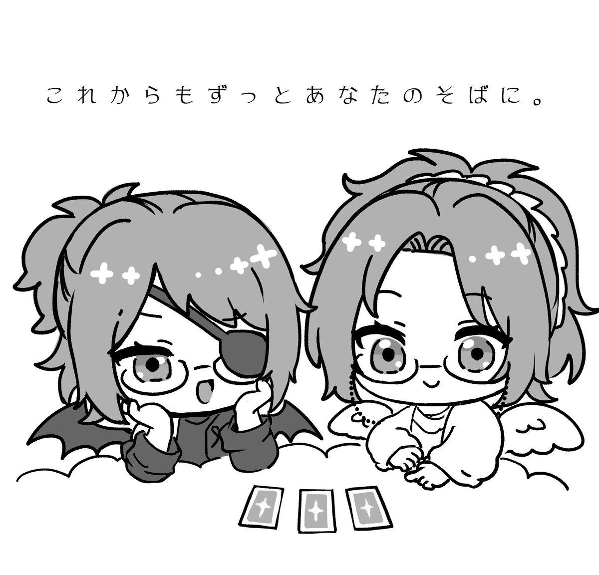 mame_han_chan's tweet photo. 解説本の挿絵👼👿 https://t.co/jebtBTTJ0X