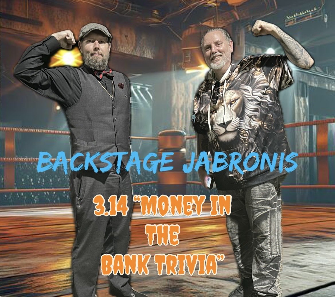TheImpact99's tweet photo. Backstage Jabronis 3.14 "Money In The Bank Trivia"

https://t.co/wekmKO6WyB

Daniel & Jeremy review the Bloodline/946 storyline's recent developments, discuss the newest #MoneyInTheBank qualifiers AND Daniel tests Jeremy's knowledge of past winners! #ImpactMedia #BackstageJabronis #WWE #ProWrestling