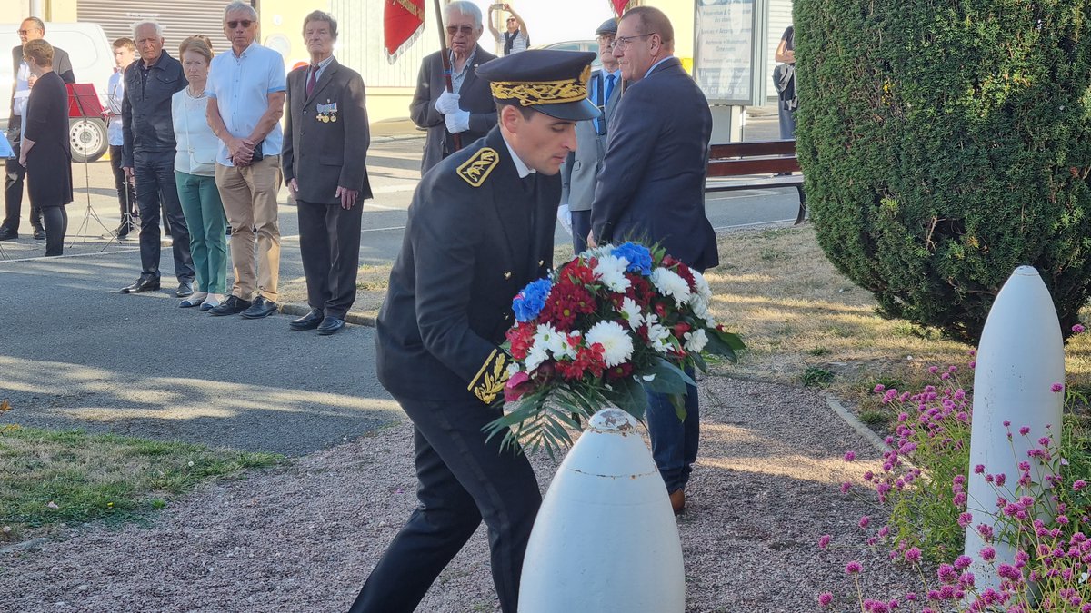 Image de Préfet du Cher - #Commémoration | 🇫🇷 Saint-Florent-sur-Cher a commémoré sa Libération, sous la présidence de M. Ron
