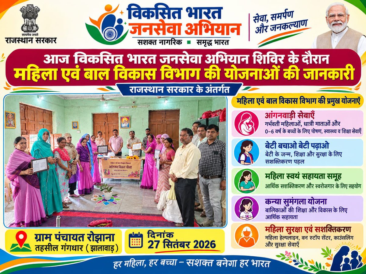 DmJhalawar's tweet photo. #jhalawar  #विकसित_भारत_जनसेवा_अभियान

सेवा सेतु अभियान शिविर  

#jhalawar #Rajasthan

@DIPRRajasthan 
@BhajanlalBjp 
@RajCMO 
@RajGovOfficial 

#ViksitBharatJanSevaAbhiyan #ViksitBharat #JanSevaAbhiyan #MereSapnoKaBharat #आपणो_अग्रणी_राजस्थान https://t.co/h6fjJ5vq61