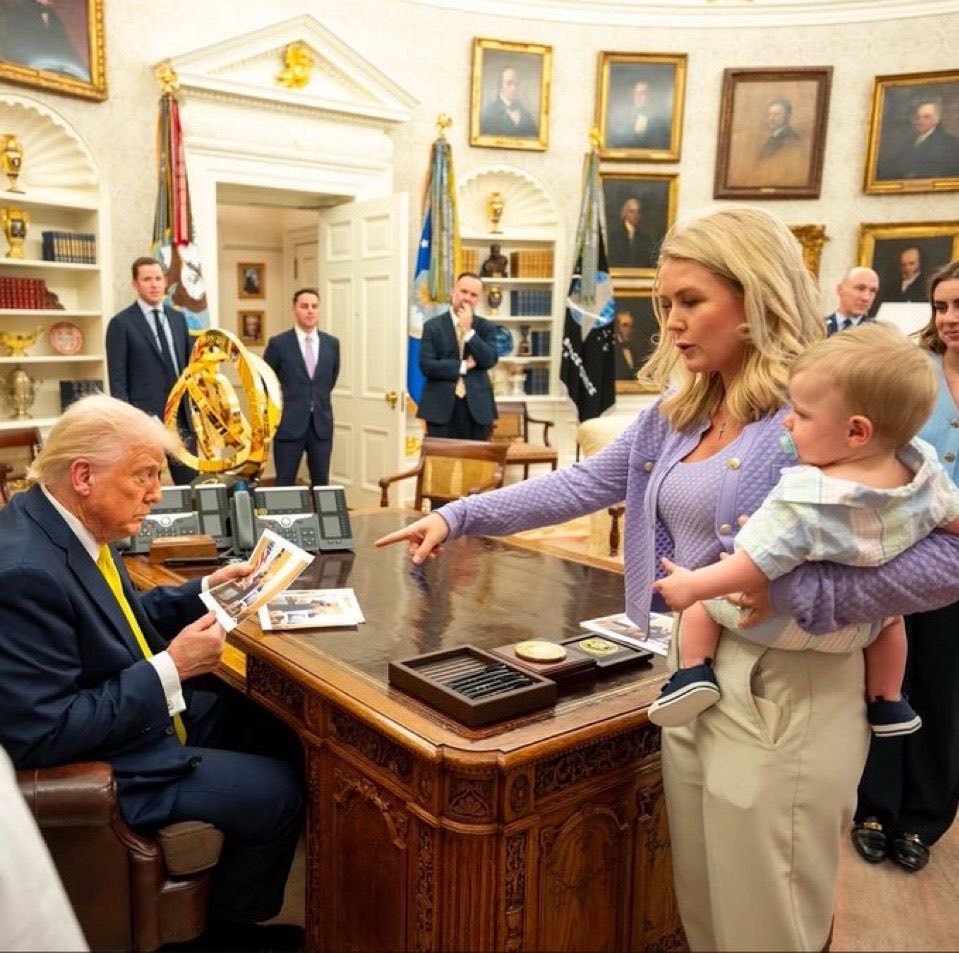 1109Patricia's tweet photo. Karoline Leavitt confirmed what we already knew.

Trump doesn’t do the fake diplomat voice. He doesn’t smile for the cameras and then whisper something else in private. He sits down to lunch with a world leader in that leader’s own country and says it out loud:

“Your policies here are so stupid. You need to close your borders. You need to deport these people. I know your country. I know your people. They hate what you’re doing.”
No script. No handler whispering “tone it down.” Just the president speaking his mind.

Karoline said the quiet part: what he tells the media is the same thing he says behind closed doors. No games. No two-faced act. President Trump is a family man that protects family values. That’s why they lose their minds. 

They’re used to presidents who lie to their faces and call it “diplomacy.” 

That’s not humiliation. That’s a man who actually means it. 🇺🇸