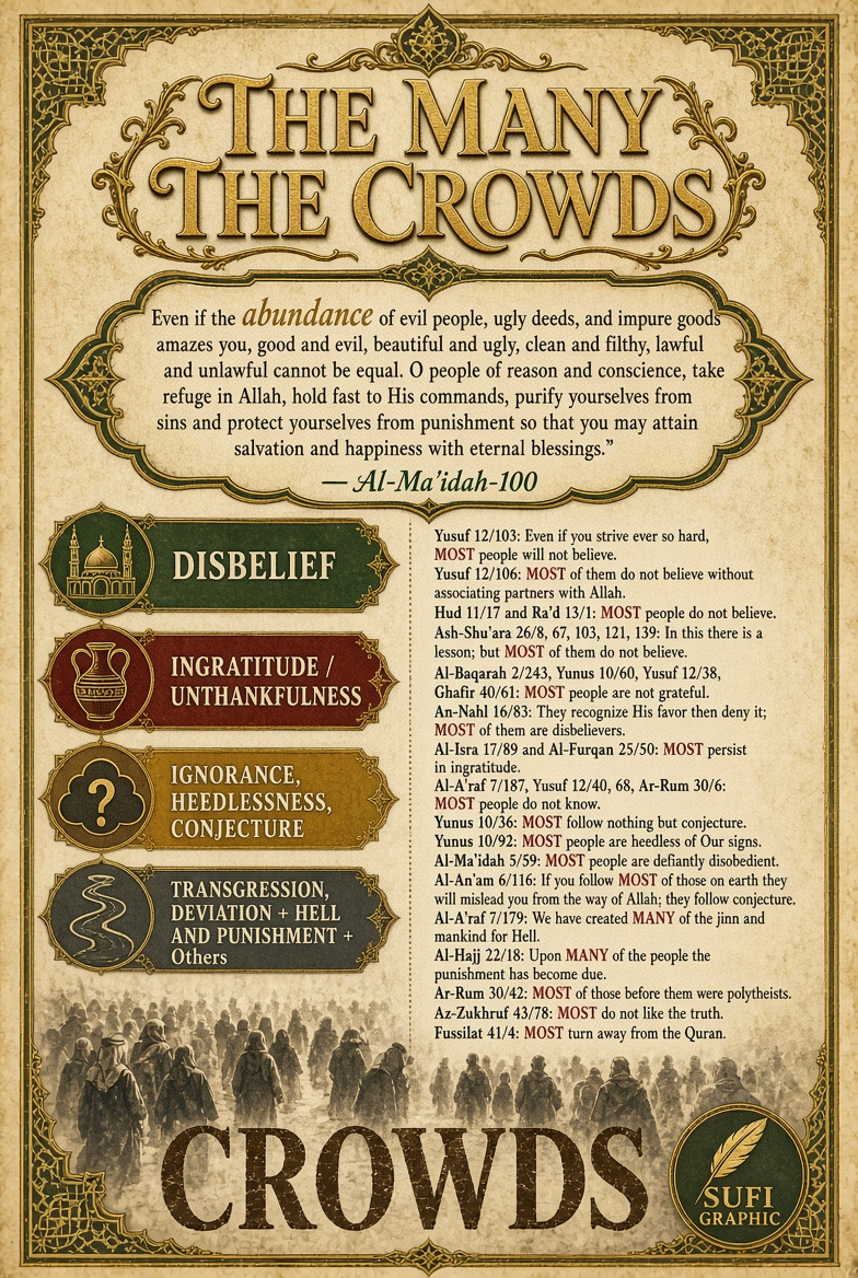 SufiGraphic's tweet photo. #Multitude #Crowd #Quran #Verse #Islam #Religion #Faith #Muslim #Tawhid DON'T DROWN IN NUMBERS / NUMBERS AREN'T EVERYTHING https://t.co/y9moeSWOIW